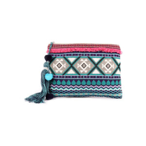 ASTRID 20 Cms Blue Cotton Travel Pouch