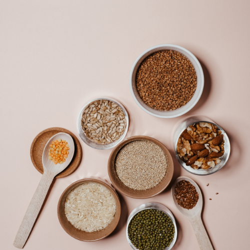 Whole organic pulses and grains for nutritious meals